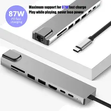 Type-C-Hdmi концентратор Rj45 восемь в одном type-C сетевая док-станция концентратор кардридер концентратор компьютер внешние аксессуары