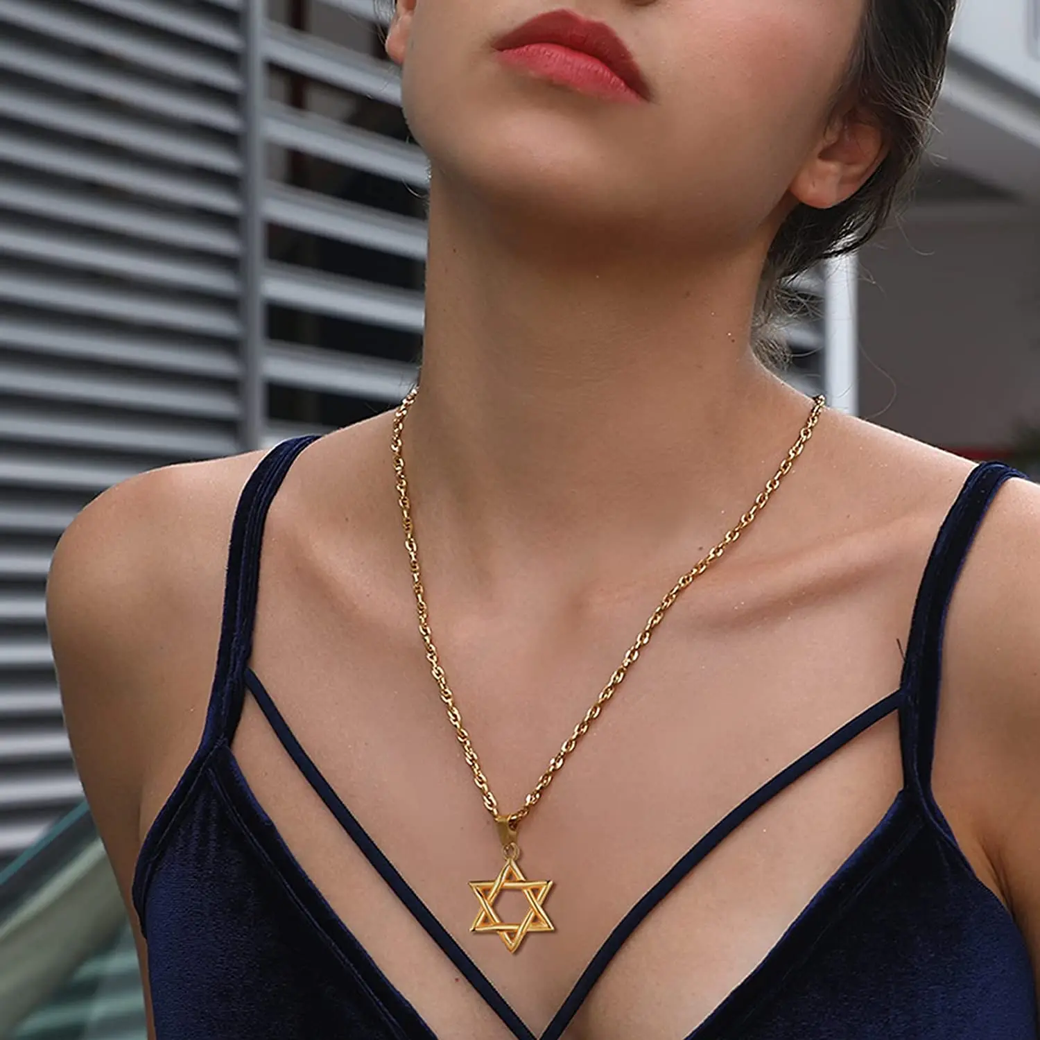 U7 Star Of David Pendant Necklace For 
