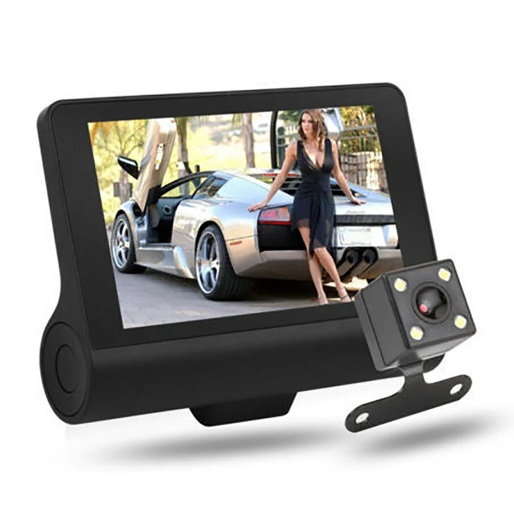 

1080P 4Inch Car DVR Dual Lens Dash Cam Front Rear Video Recorder Camera G-Sensor Recording ING-SHIPPING