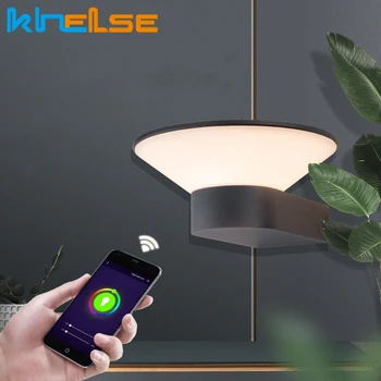 

Led Outdoor Lights Wall Lamp Sconces Smart House RGB Dimmable APP Remote Control Bluetooth Porch Garden Waterproof Lamp Sconce
