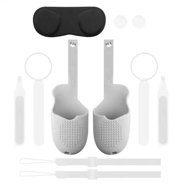 5in1 Knuckle Strap+Grip Cover+Hand Strap+VR Lens Dust cover+Thumb Button Cap for Oculus Quest 2 VR Controller Accessories_voghion.com