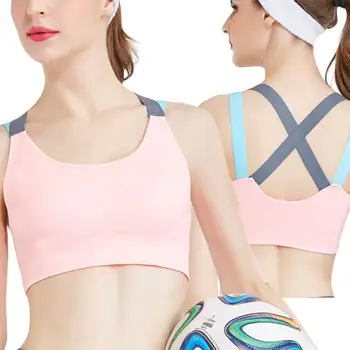 

Sale Cross Strap Back Women Sports Bra Professional Quick Dry Padded Shockproof Gym Fitness Running Yoga Sport Brassiere Tops