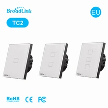 BroadLink ЕС TC2 E-Touch RF 433 МГц настенный включение/выключение света переключатель 123 банды Wi-Fi управление телефон один живой провод подключение умный дом