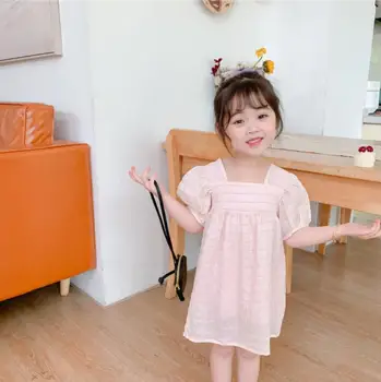 

2020 Hot Sale Girls Dress Summer Cotton Girls Dresses 1-6 years QH636
