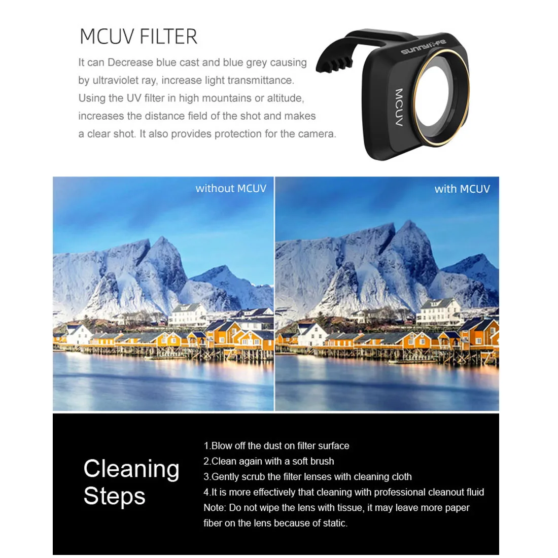 Buy Sunnylife 4Pcs ND/PL4 ND8/PL ND16/PL ND32/PL Camera Lens ND/PL Filters for DJI Mavic Mini Drone