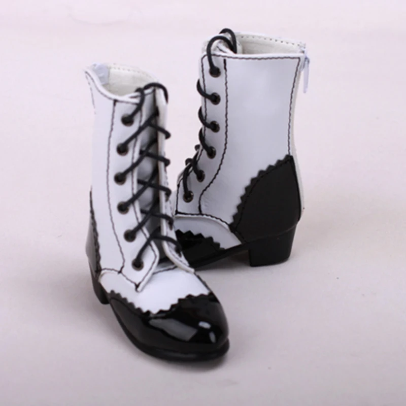 BJD обувь 1/4 1/3 dol обувь черный+ белый высокие сапоги для 1/4 1/3 BJD SD DD кукольная обувь кукольные кожаные туфли кукольные аксессуары
