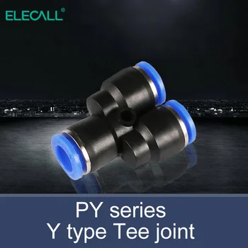 

ELECALL 5pcs pneumatic fittings quick connector PY 4 6 8 10 12 MM Straight Push Air Quick Fitting Plug Socket connectors