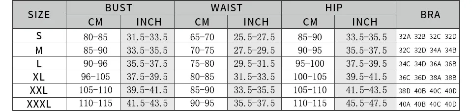 SIZE GUIDE(PC)