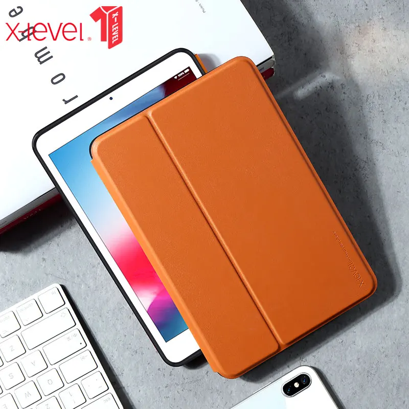 Чехол X Level из искусственной кожи для iPad Mini 2019 противоударный тонкий смарт чехол с