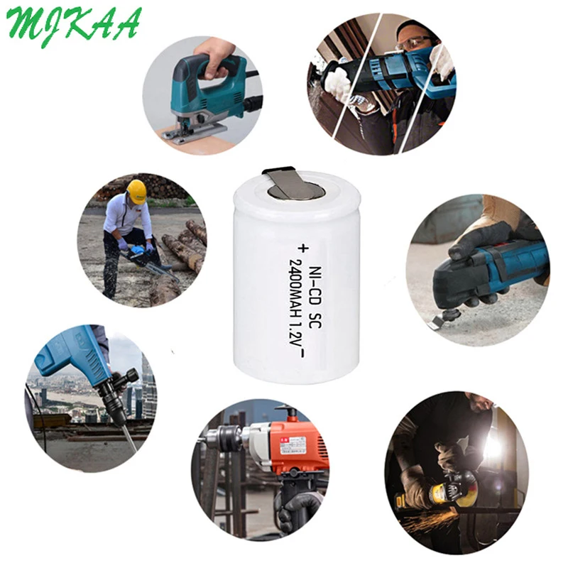 Аккумуляторная батарея MJKAA 15 шт. SC 2400 мач 1 2 в аккумуляторы Sub C 22*42 для