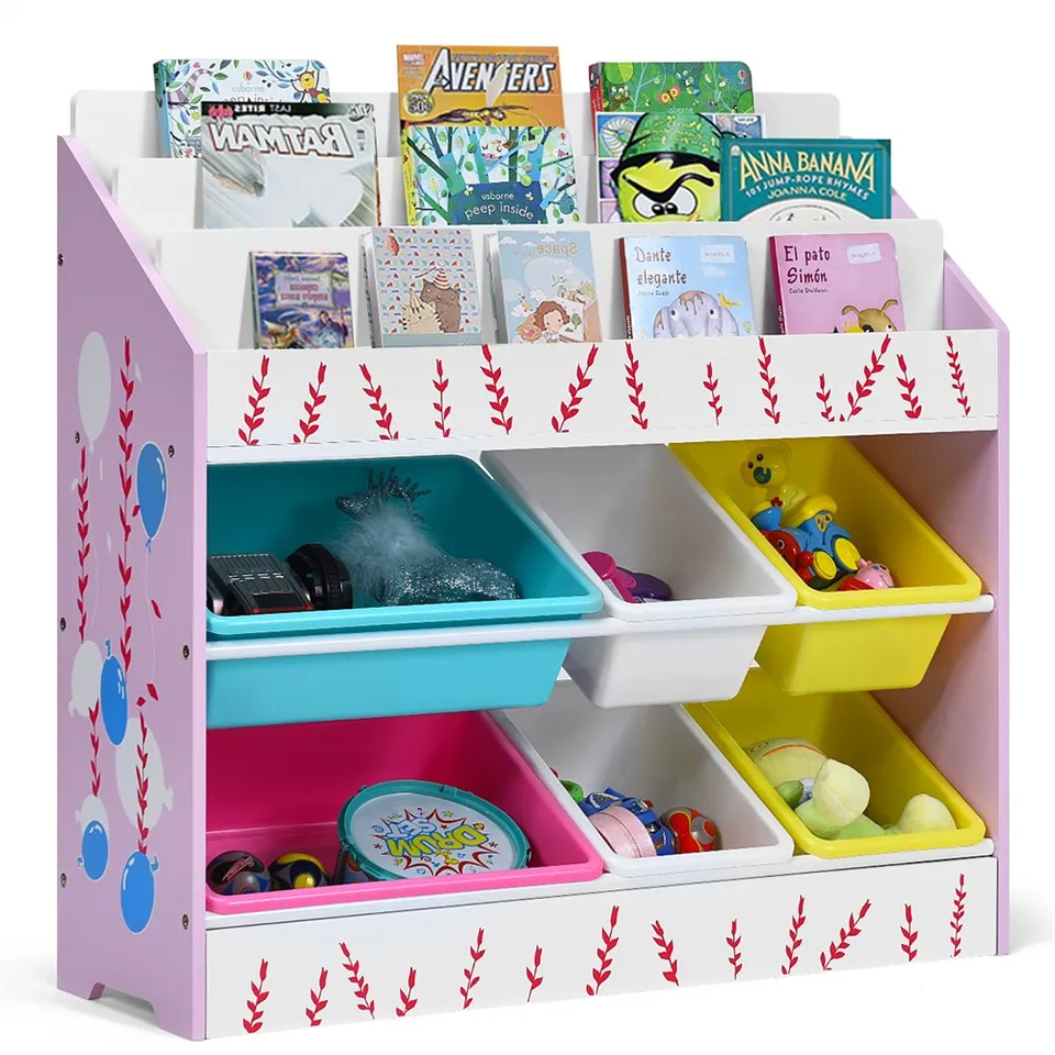 playroom storage shelves