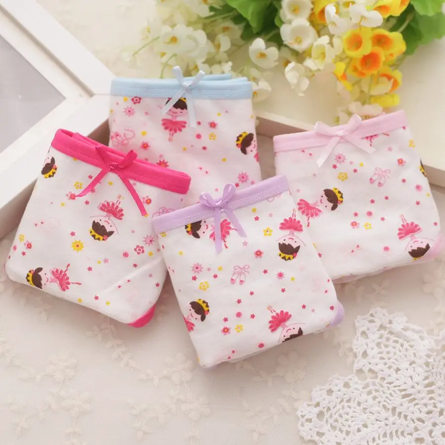 

Cute Ballet Princess Cartoon Triangular CHILDREN'S Underwear Pure Cotton Lycra Cotton Girls Baby Underwear Wholesale
