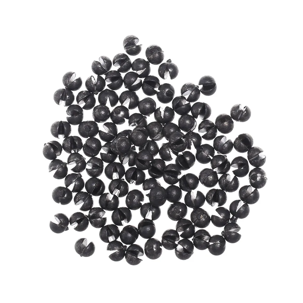 

100PCs High Quality Fishing Solid Circular Split Shot Lead Fall Sinker Hook Connector Opening Mouth Weight Sinker Fishing Tackle