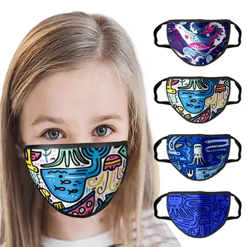 

Children Reusable Marine Animal Prevent Wind, Dust, Fog And Haze Wash Mask mascarilla reutilizable mask washable cloth