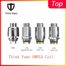 Электронная сигарета Vape катушка Think Vape OMEGA катушки 0,6 Ом/Ом сетчатая катушка и Ом Обычная Катушка постоянного тока/RBA катушка для Thinkvape OMEGA AIO Pod Комплект