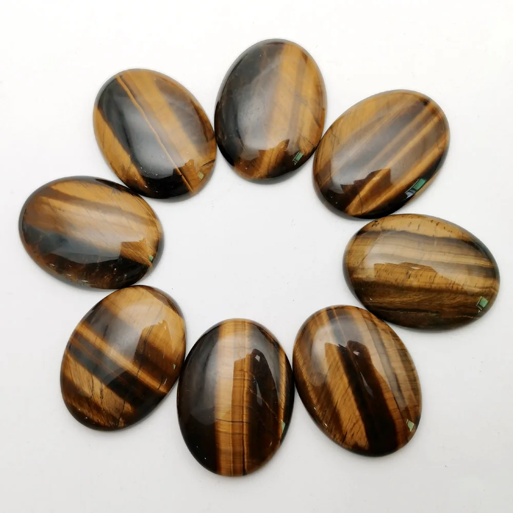 

Natural Stone 12-50pcs Tiger eye cabochon 30x40 20x30 25x18 13x18 10x14 mm Bead for jewelry making no hole Necklace accessories