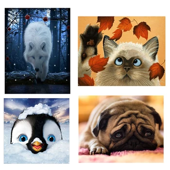 

5D Embroidery Diamond Rubik's Cube Painting Animals Painting