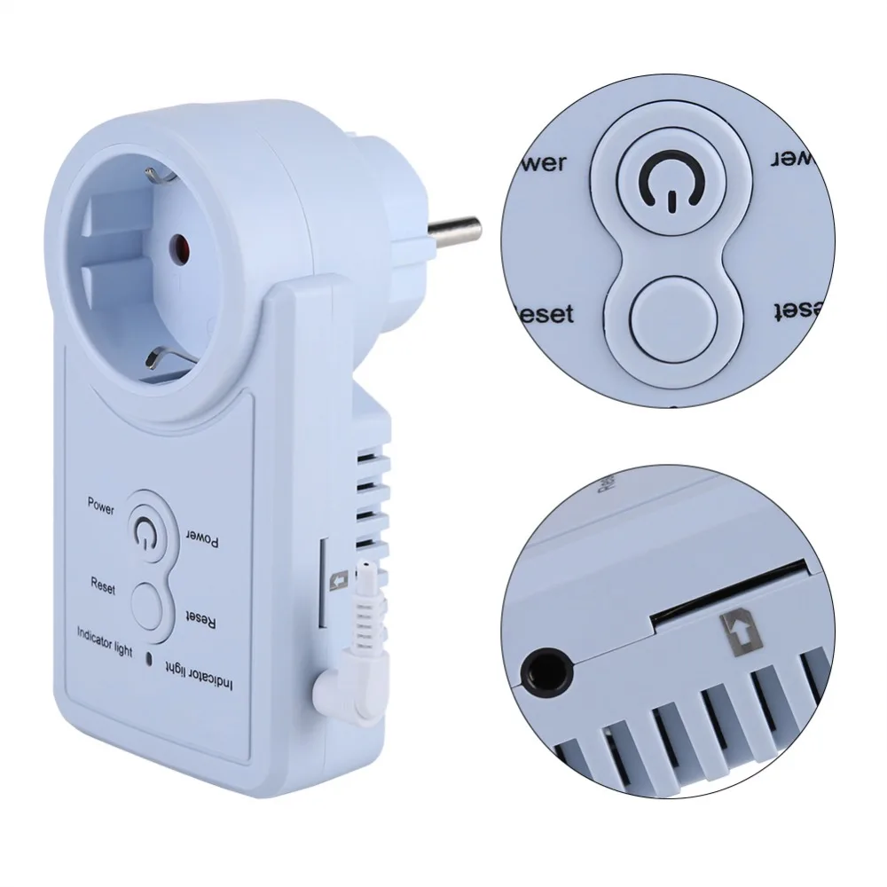 Power Plug Adapter English Russian SMS Control Smart GSM Power Plug Socket Outlet Switch Temperature Sensor Timing Control