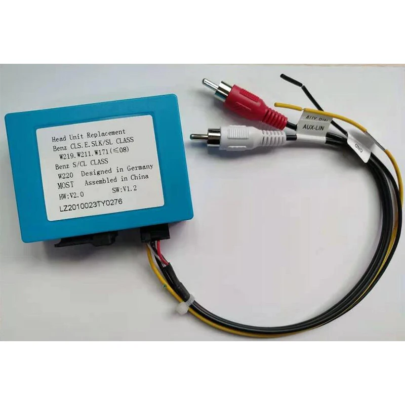 FEELDO 2-Channel RCA Audio AUX-Input To MOST Optic Fiber Amplifier Decoder Converter Kit Fit For Benz S/CL CLASS W220