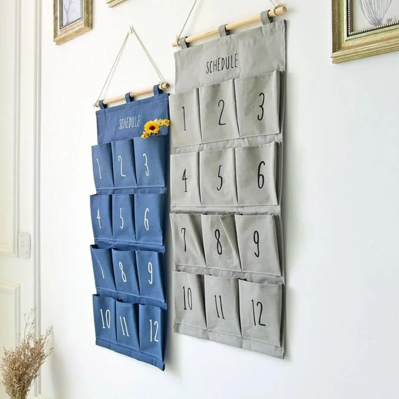 12 карманов креативные настенные двери подвесные корзины сумка для хранения одежды органайзер через дверь для спальни ванной комнаты шкаф