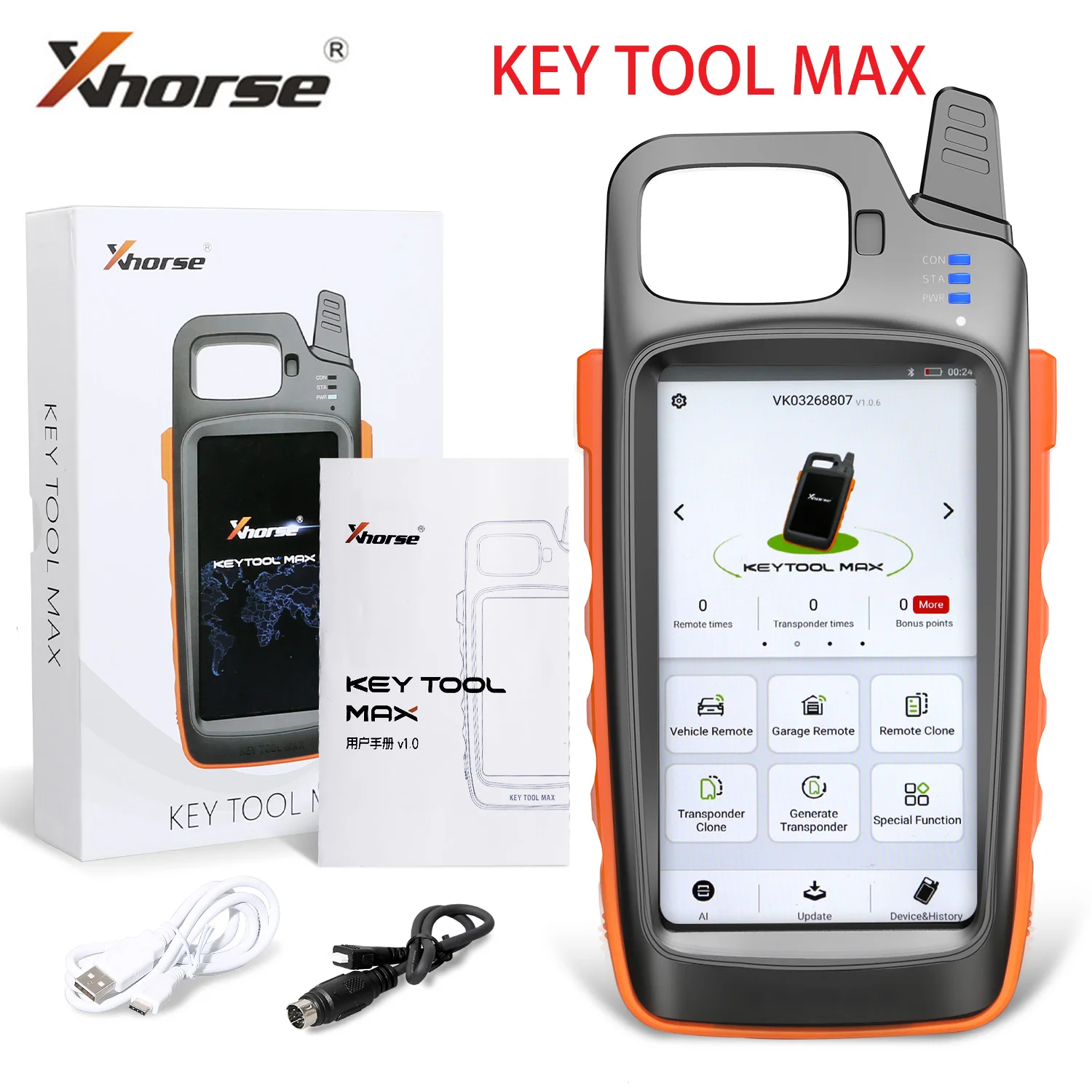 XHORSE VVDI KEY TOOL MAX Remote и чип генератор с 10 шт. универсальных XKKF02EN дистанционных ключей