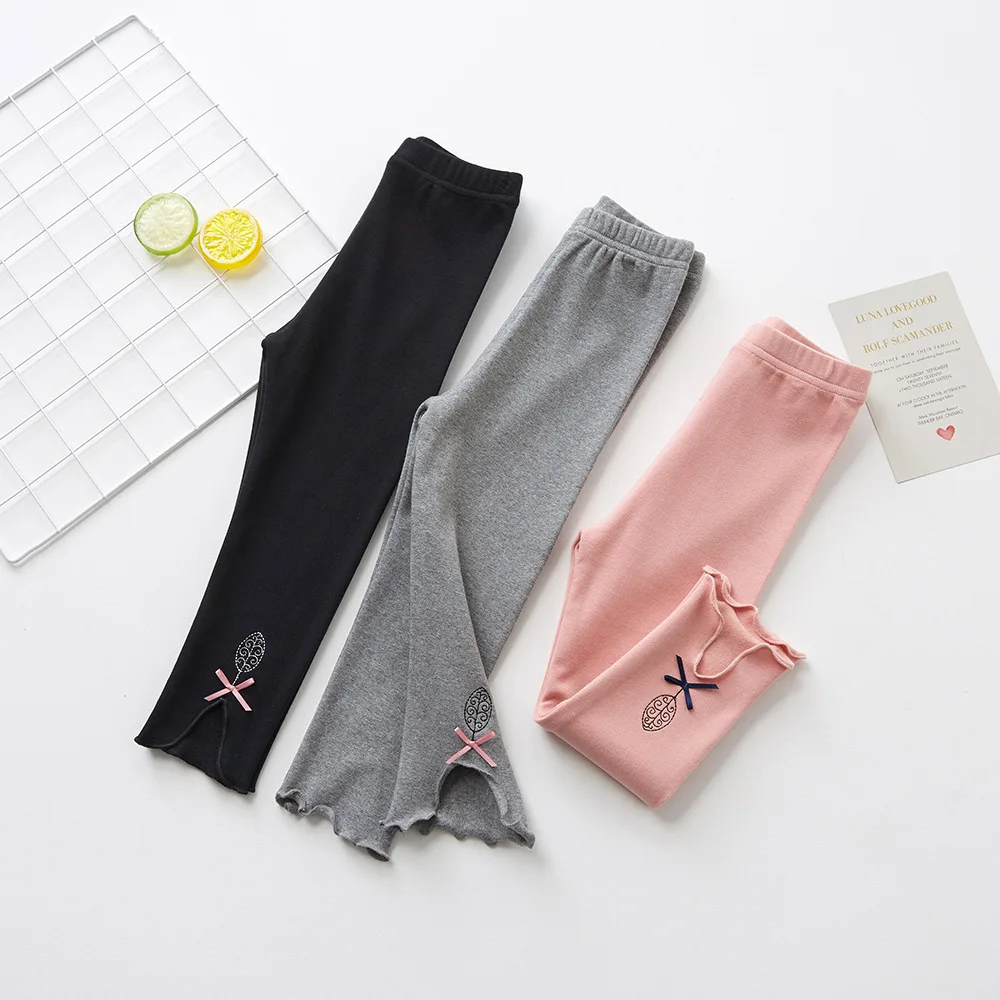 

CHILDREN'S Leggings Thin Type for Spring And Autumn Children Outer Wear Trousers Korean-style Pure Cotton Pants Slim Fit Crawler