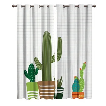 

Nordic Cartoon Geometic Curtains For Kids Boy Girl Bedroom Living Room Cortinas Custom Drape Kitchen Window Curtains