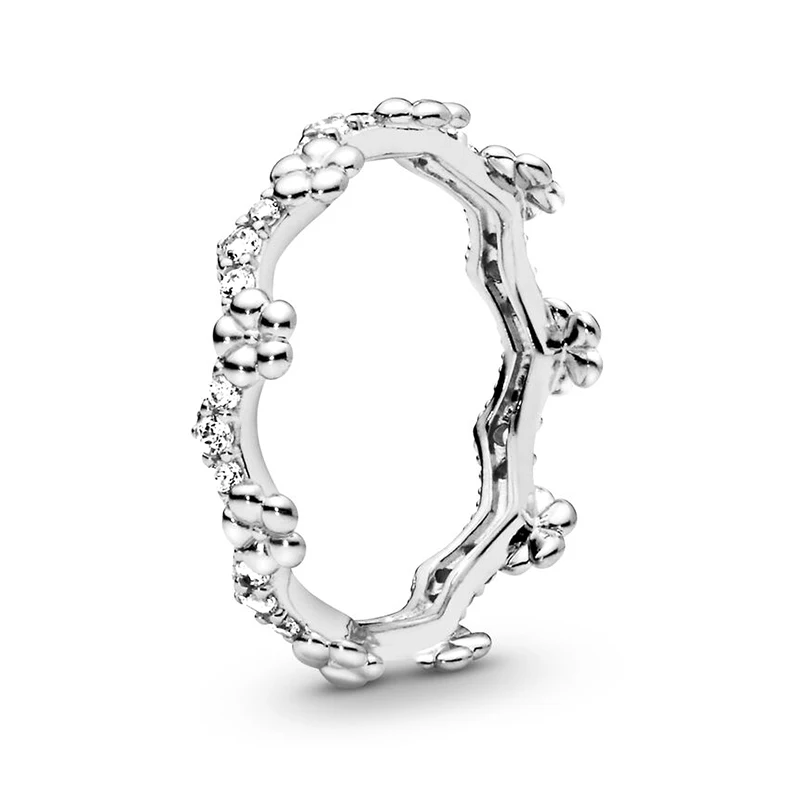 TOGORY Silver Elegant Flower Zircon Ring for Woman Lover Wedding Engagement Brand Finger Rings Party Jewelry Gift Special Offer - Цвет основного камня: A13