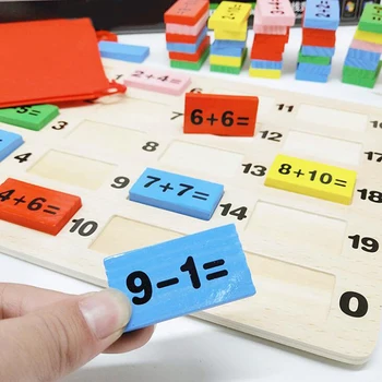 

Baby Toys Wooden Intelligence Addition Blocks Toy Building Blocks For Montessori Mathematical Education Toys Kids Gift