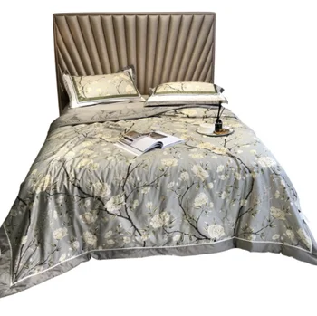 

Simple luxury series summer quilt 80 500T combed high density long-staple cotton air conditioner quilt summer breathable thin qu