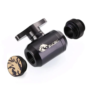 

HOT-BYKSKI Water Valve Switch Kit Double Inner G1/4 Thread Double Female Water Cooler System / Switch+Glug+Male to Male Fitting