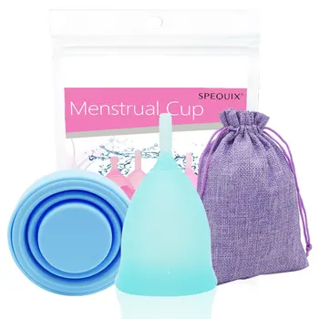 

1PCS Feminine Hygiene Menstrual Cup With 1PCS Steriliser Cup Reusable Medical Silicone Period Cup Soft Copa Menstrual