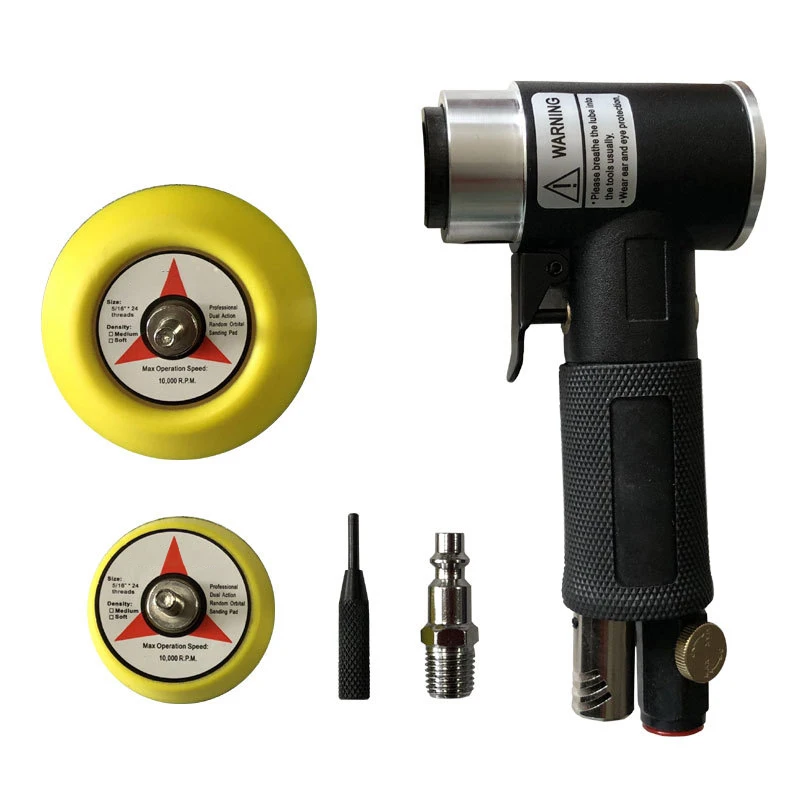 

Pneumatic Sanding Tool Straight Core Pneumatic Polishing Machine with 2 Inches 3 Inches Grinding Discs MDJ998