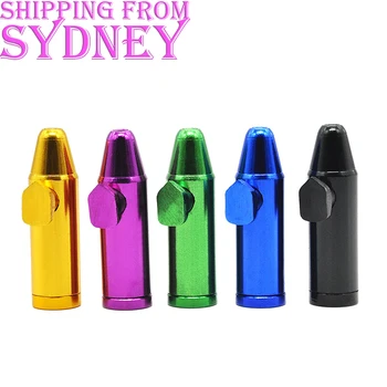 

2Pc Portable Metal Bullet Flat Nose Snuff Bottle Aluminum Cigarette Holder Bullet Snus Pipe Mini Flat Mouth Tips Snuff Dispenser