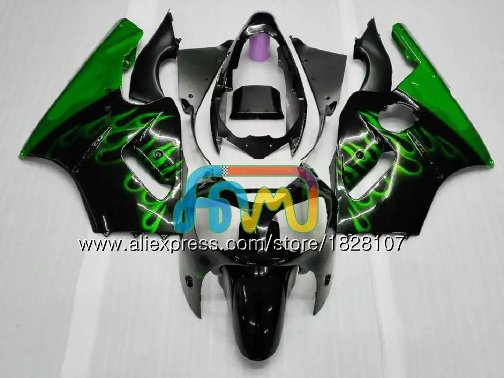 Инъекции для KAWASAKI ZX1200 C ZX 1200 12R 1200CC 00 01 20BS. 0 ZX 12 R ZX-12R ZX12R 00 01 2000 2001 OEM Обтекатели синий и пламя - Цвет: No. 34