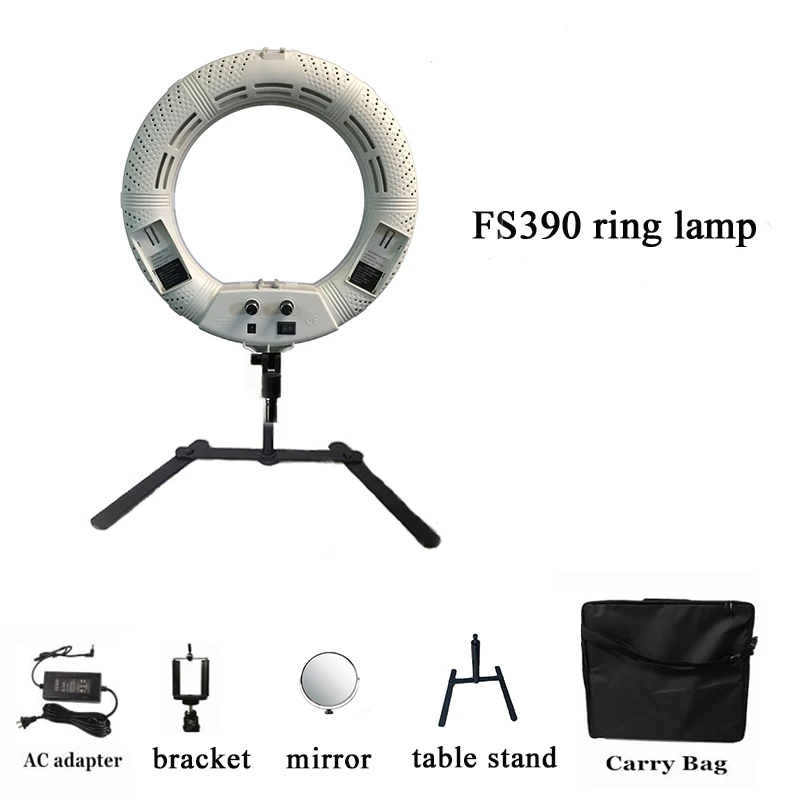 Yidoblo 12 'རW FS 390II двухцветный SMD СВЕТОДИОДНЫЙ кольцевой светильник для селфи