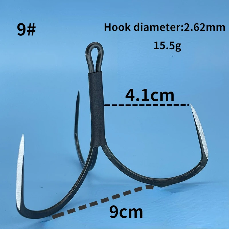 Anti Rust Ocean Treble Hooks Super Large Anzuelos De Pesca Mar Three Anchor  Hooks Carbon Steel Fish Hooks Triple Barbed Hooks - AliExpress