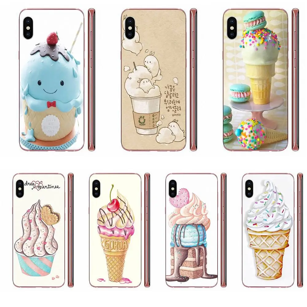 Cute Ice Cream For Samsung Galaxy Note 5 8 9 S3 S4 S5 S6 S7 S8 S9 S10 5G mini Edge Plus Lite Soft Shell | Мобильные телефоны и