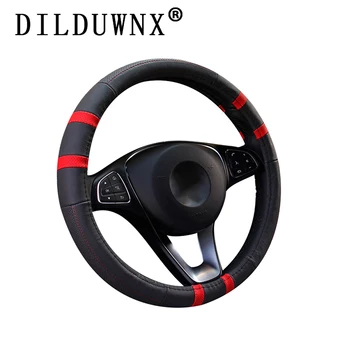 

DILDUWNX 37-38CM new steering wheel cover head layer leather car handle glove truck steering wheel cover