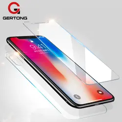 2 в 1 закаленное стекло на iPhone 11 2019 протектор экрана для iPhone 11 Pro XS Max 8 7 6 6S Plus X Xr Передняя и задняя стеклянная пленка