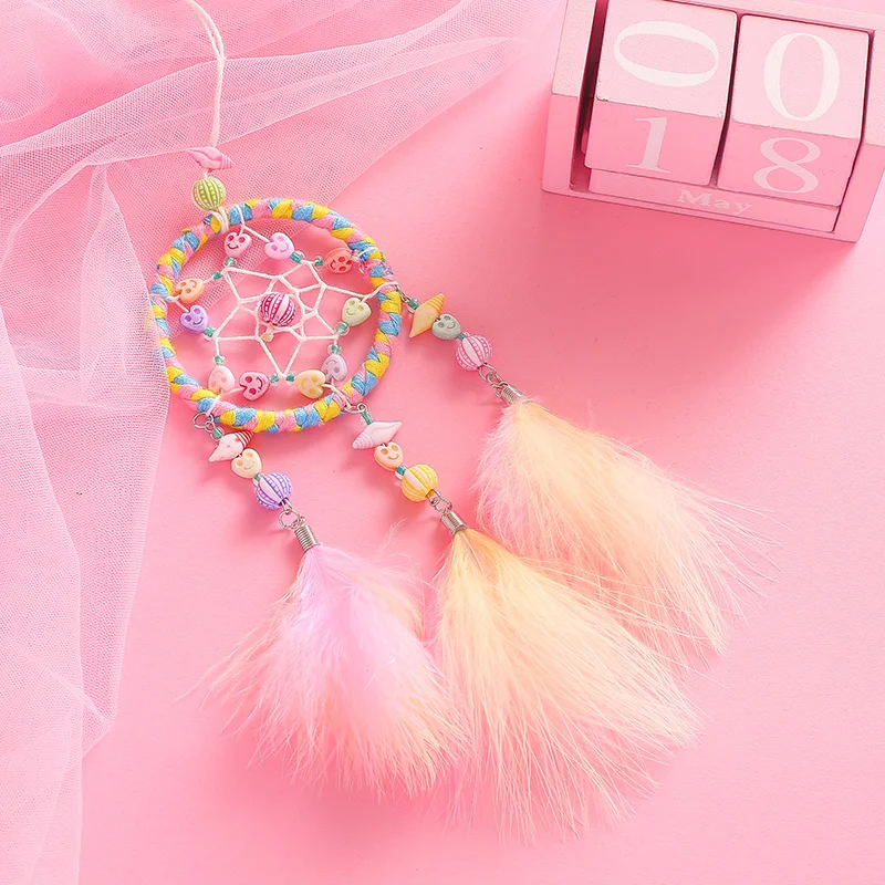 

Creative Garland Ornament Car Pendant Handmade Rattan Dream Catcher Net Feathers Wall Hanging Dreamcatcher Decoration Ornament