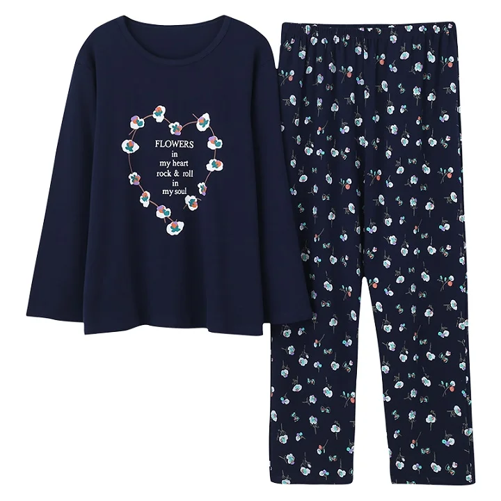 Большие размеры M-5XL женские пижамные комплекты мягкая одежда для сна осенне-зимние пижамы с длинными рукавами пижамы с мультяшным принтом женские пижамы Muje - Цвет: 5816