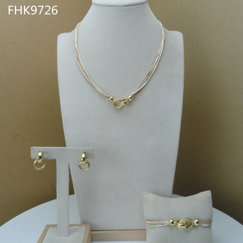 

Yuminglai Dubai Fine Jewelry Simple Design Ladies Jewellery Sets FHK9726