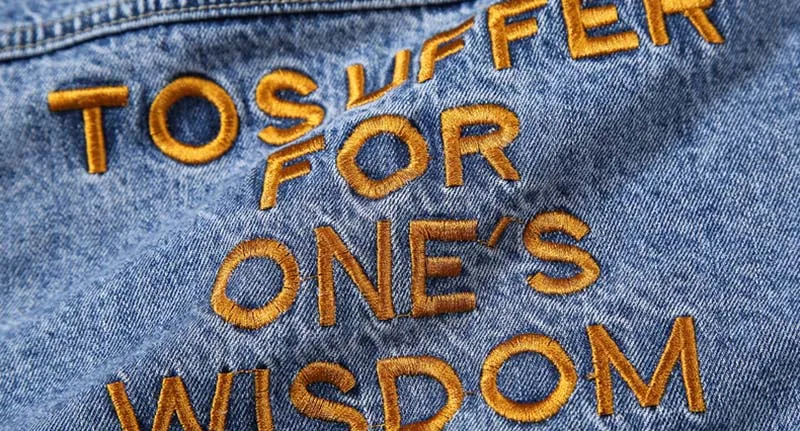 Men's Ripped Denim Jackets With Detachable Hat Back Letter Embroidery Jeans Jackets Outwear For Male Washed Size M-4XL (4)