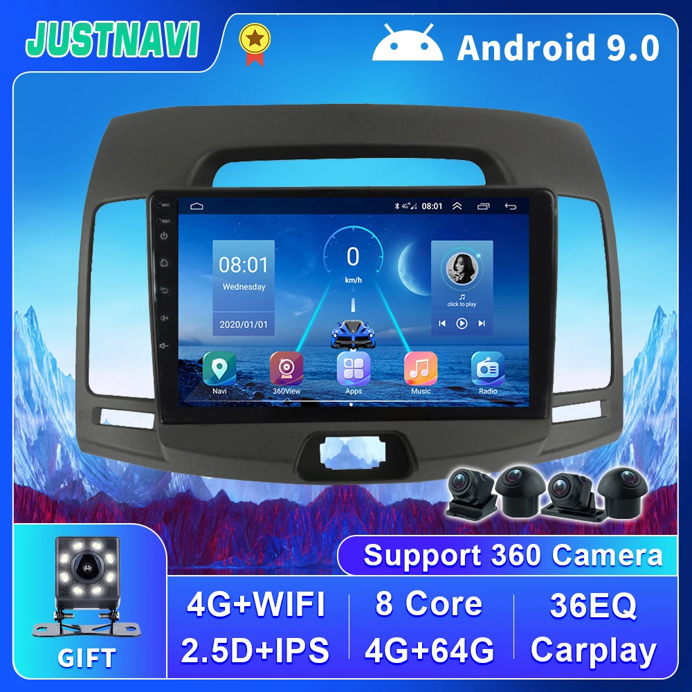Автомагнитола для Hyundai Elantra мультимедийный видеоплеер на платформе Android 2006 с