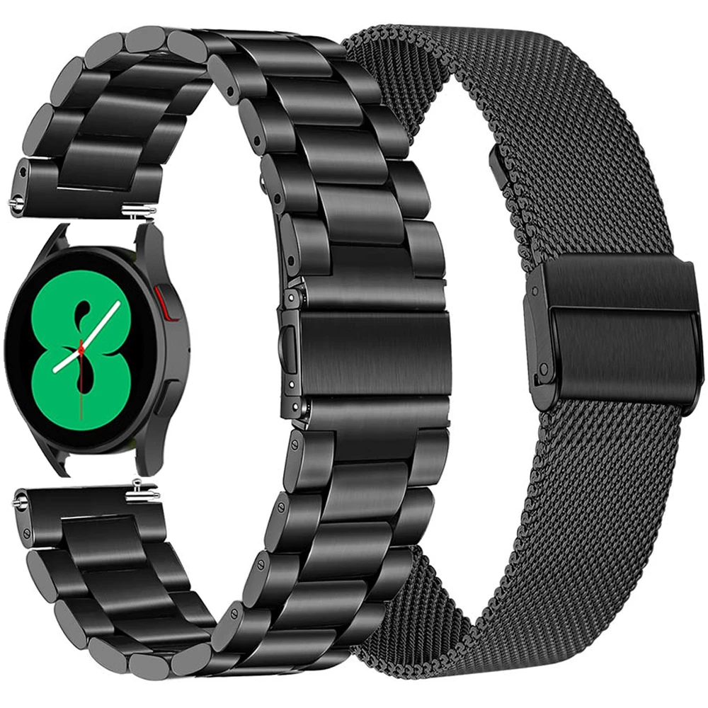 Correas de acero inoxidable para Samsung Galaxy Watch 4, pulsera de Metal  clásica de 46mm y 42mm para Galaxy Watch4 de 44mm y 40mm|Accesorios  inteligentes| - AliExpress