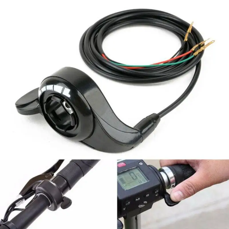 

Bicycle Scooter Accelerator Throttle Finger Accelerator Plastic Metal Speed Control Thumb Dial Replacement Utility 3-wire Grip