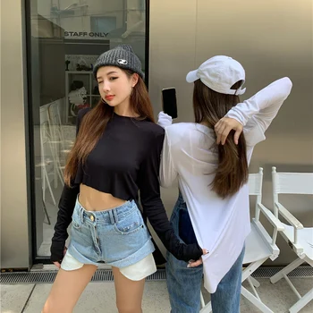 

PX2115 2020 long-sleeved T-shirt women's early autumn design short