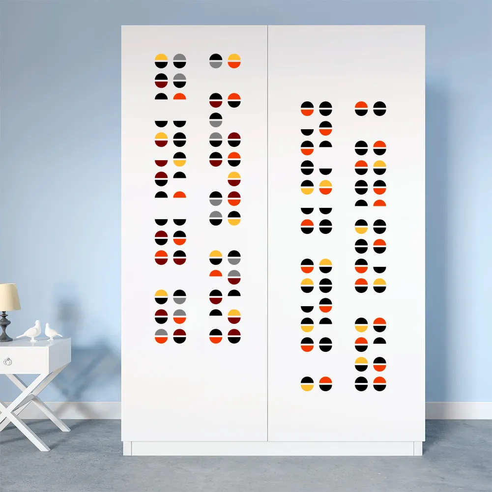 

Colorful Cute Half Circle Semicircle Vinyl DIY Wall Stickers For Kids Living Room Bedroom Home Decor Accessories Decal 42pcs/set