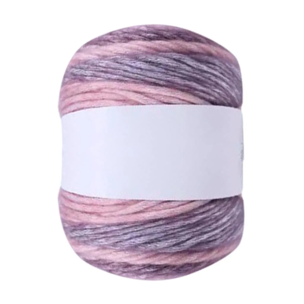 Duan Dyed Rainbow Line Ball Wool Yarn Color Gradient Hand-woven Diy Line Clothes Scarf Hat Plush Fine Wool Crochet Hand Knitting - Цвет: C